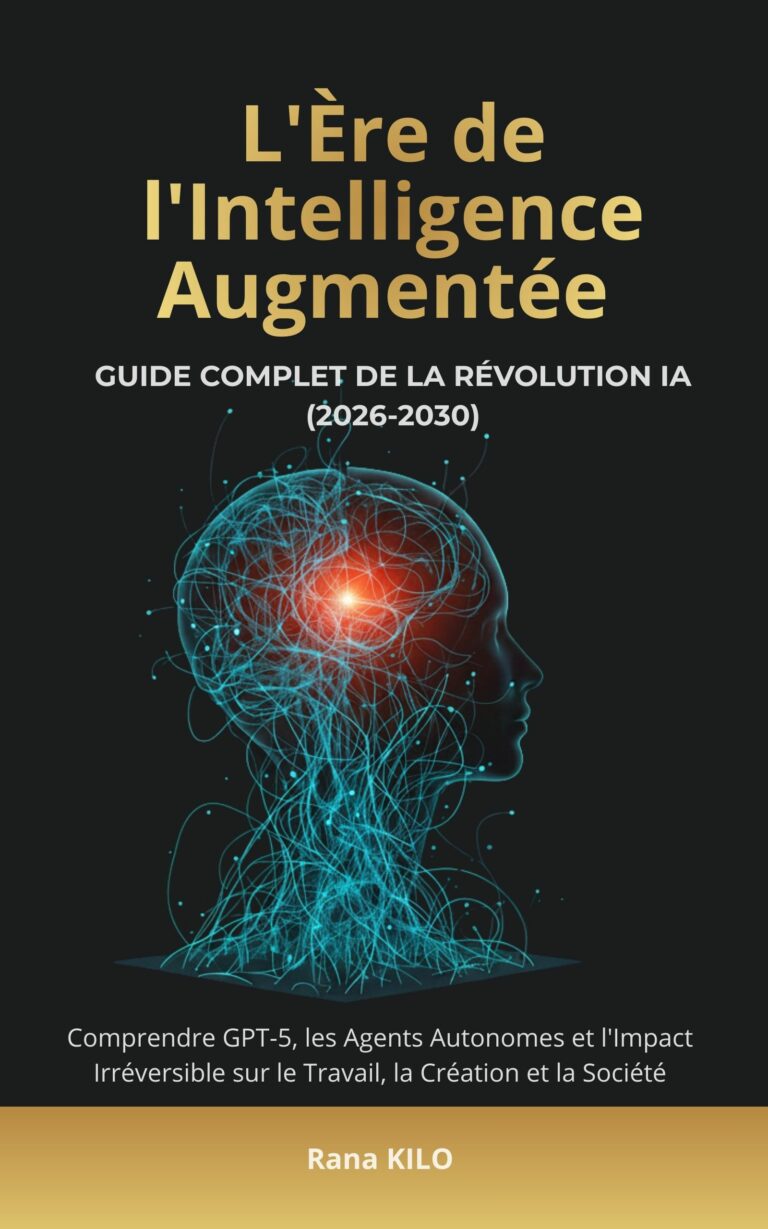 L&rsquo;Ère de l&rsquo;Intelligence Augmentée – Couverture Ebook – AMAZON KDP